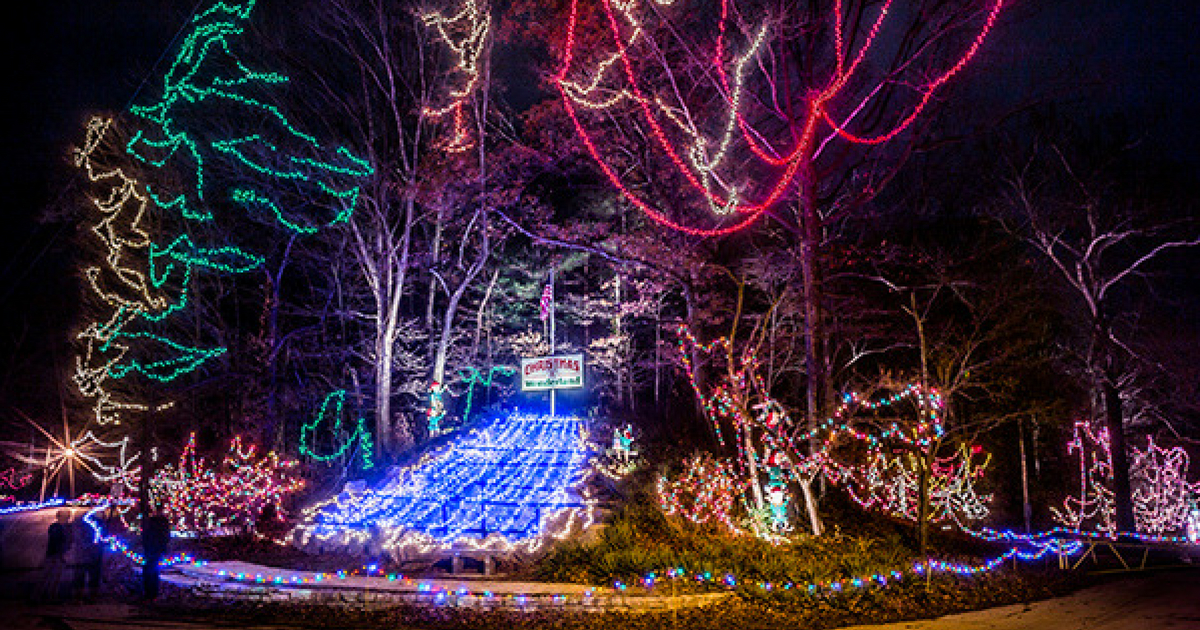 Christmas Wonderland Display at Rock Spring Park in Alton