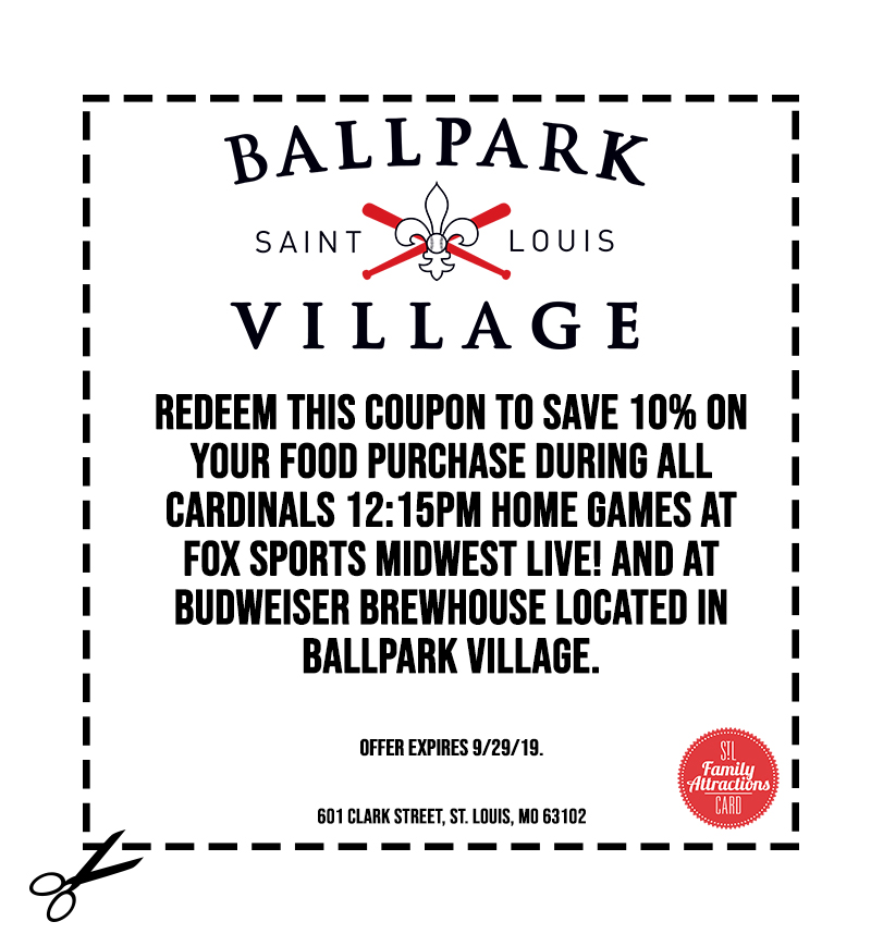 Ballpark Village Coupon - Family Attractions Card